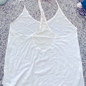 Size 10 white lululemon tank